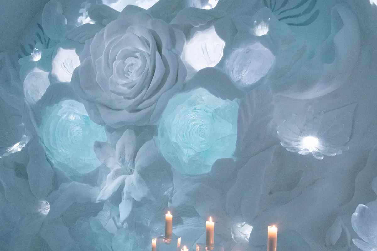 Ceremony Hall Gaia's Bloom by Lisa Lindqvist & Kate Munro | ICEHOTEL